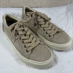 Taos Walk Hero Women 7.5 Tan Comfort Walking Sneakers Casual Travel Shoe